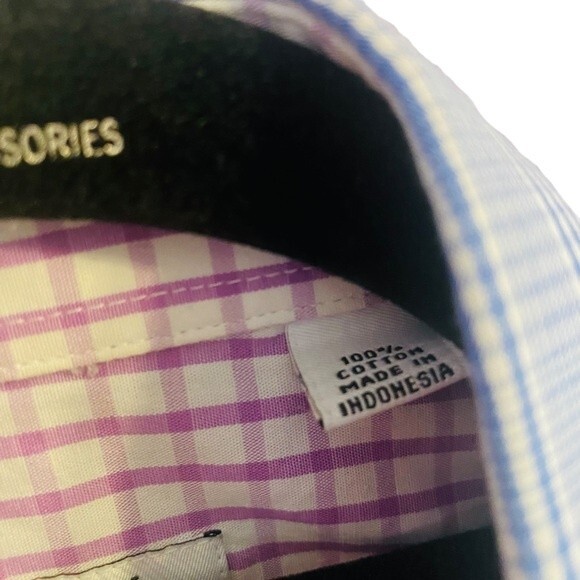 Isacc Mizrahi Mens M Blue Stripe Long Sleeve Button Down - Picture 4 of 6